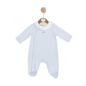 Baby Blue Jersey Jacquard All-In-One