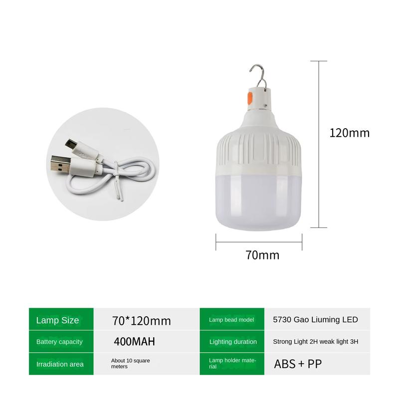 Product Introduction of USB Rechargeable LED Light Bulb Lantern for Outdoor Camping and Sports 0