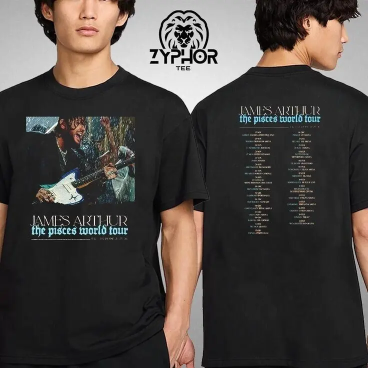 James Arthur The Pisces World Tour The UK And Europe 2025 2026 Tour T-shirt