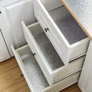 Modern Kitchen Backsplash Wallpaper, 1 Count Peel Stick Aluminum Foil Contact Paper, Self Adhesive Oil-proof Countertop Paper for Home Kitchen Use