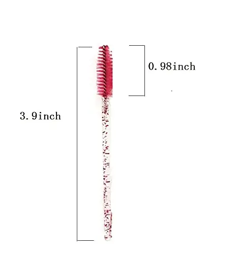 100 pcs Disposable Eyelash Mascara Brushes, Wands Applicator Eyebrow Brush Makeup Kit, Eyebrow Castor Oil Brush Makeup Tool 1