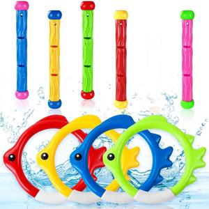 Colorful Diving Swimming Toys, Underwater Training Sinking Throwing Dive Rings & Sticks for Teenager Summer Pool, Swimming Party Favor Games