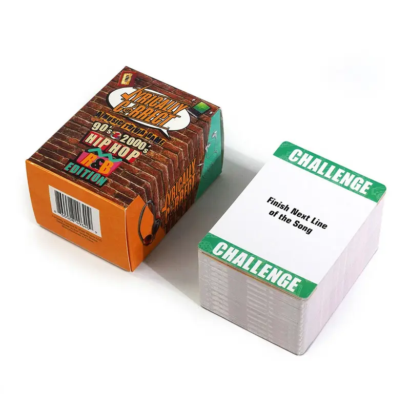 Lyrically Correct 90's &2000's Hip Hop& R&B Music Trivia Card Game for Friends+ card  catching  game pilescard  game board  games 4