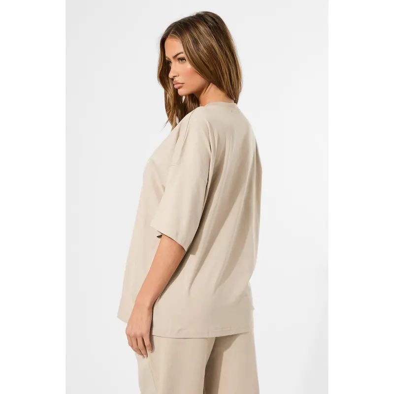 Kaiia Oversized T-shirt Stone 3