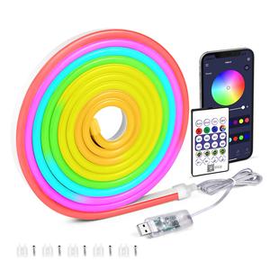 USB Powered DC 5V LED Strip Light, 1 Count RGBIC LED Light Strip with APP Control & Remote Control, Waterproof LED Light Strip for Home Party