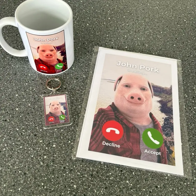 John Pork Meme Birthday Card - Humorous Happy Birthday Card for Friends 3