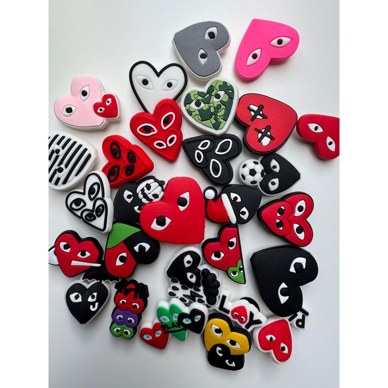 Heart With Eyes CDG Shoe Charms 2