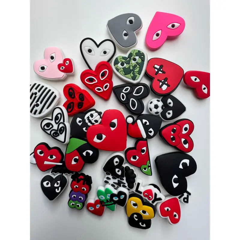 Heart With Eyes CDG Shoe Charms 2