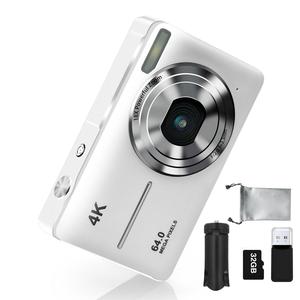 HD Digital Camera with 32GB SD Card, 4K 64MP 2.4 Inch Point-and-Shoot Video Camera with 18X Digital Zoom, Compact Camera for Teens, Adults, Elderly, Portable Pocket Camera