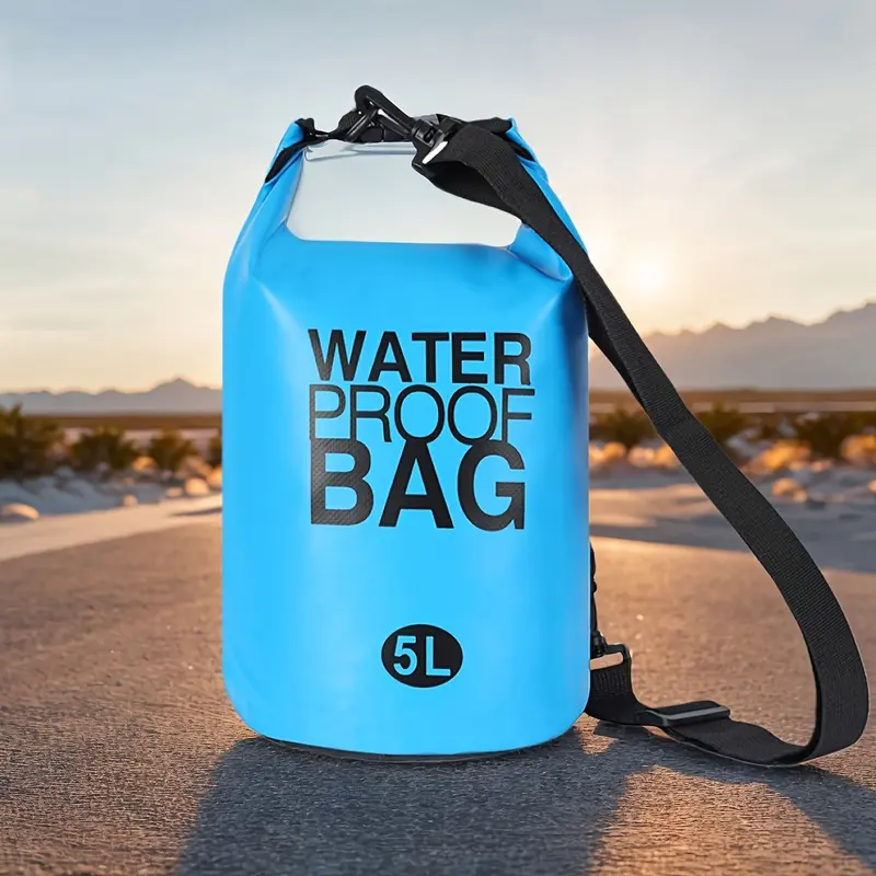 1PCS outdoor waterproof dry bag beach bag, travel necessities, beach bag, perfect leisure bag, fishing gear waterproof bag, tactical waterproof bag, foldable anti-fouling, suitable for outdoor travel, camping, motorcycles, skating and boating 4