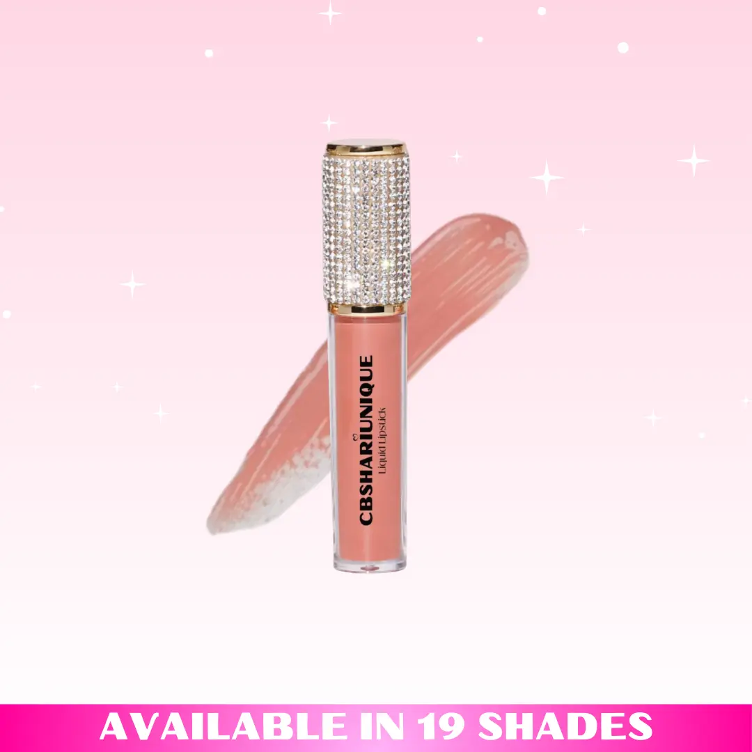 CBSHARIUNIQUE -Bling Gloss Liquid Lipstick | 8ml Lipstick Colour Glossy Cosmetic Lip Care Makeup Scented