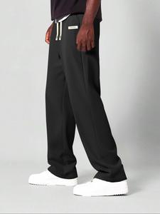 Men's Letter Patched Sweatpants, Casual Loose Fit Jogger Pants for Summer, Fashion Men's Bottoms for Daily Wear