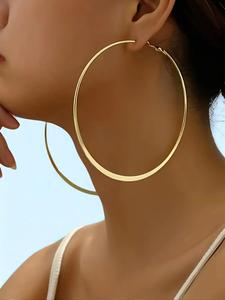 Fashionable Simple Plain Color Exaggerated Dangle Earrings, Elegant Minimalist Lightweight Chunky Hoops Earrings, New Fashion Jewelry for Party, Daily Clothing Decor, Trendy All-match & Exquisite Jewelry for Birthday Gift