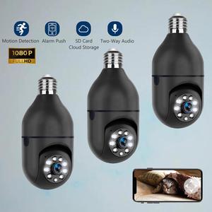 1080P Wireless Light Bulb Camera (1 Count), Wireless Security Camera, Indoor Outdoor WIFI Camera, E27 AI Smart Cloud Tower IP Camera for Home Security