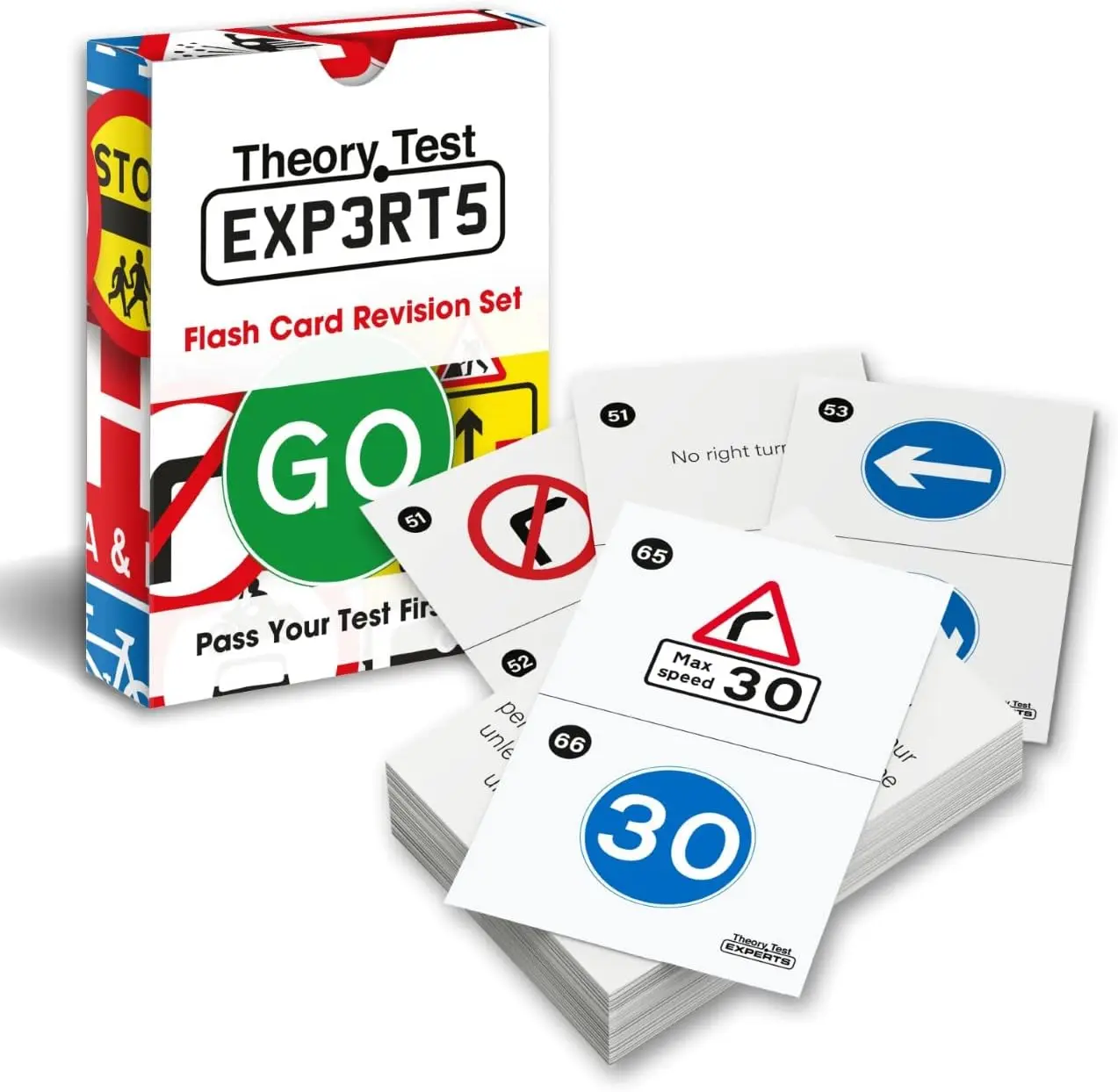 Theory Test Experts 128 Road Signs Flash Cards 2025 (Flashcards