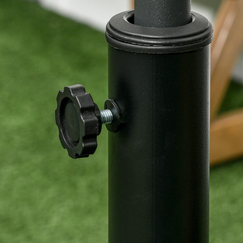 Outsunny 18kg Resin Garden Parasol Base, Round Outdoor Market Umbrella Stand Weight for Poles of 38mm to 48mm, Bronze 8