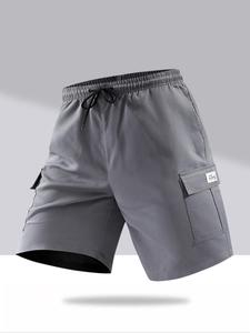 Men's Solid Flap Pocket Cargo Shorts, Regular Fit Casual Fashion Comfy Shorts for Summer, Men's Bottoms for Daily Wear