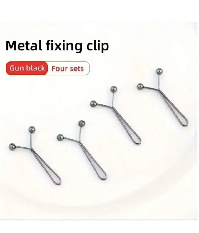 4pcs Invisible Metal Clip Buttons for Waist Tightening - Adjustable Fashion Accessory for Jeans and Clothes 5
