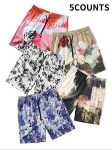 Men's Floral & Abstract Print Boxer Brief, Casual Comfy Breathable Short-leg Shorts for Summer, Men's Sleepwear & Loungewear for Daily Wear