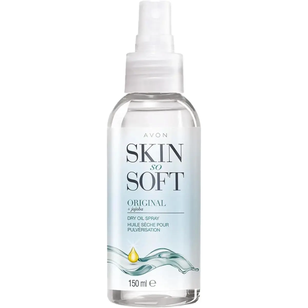 Avon Skin So Soft Dry Oil Spray 150ml | Locks in Moisture | Formulated with Jojoba Oil and Vitamin E | Quick Dry Formula | Cruelty Free,Clear Moisturizer Moisturizing Skincare Nourishing Sensitive Comfort Hydrating