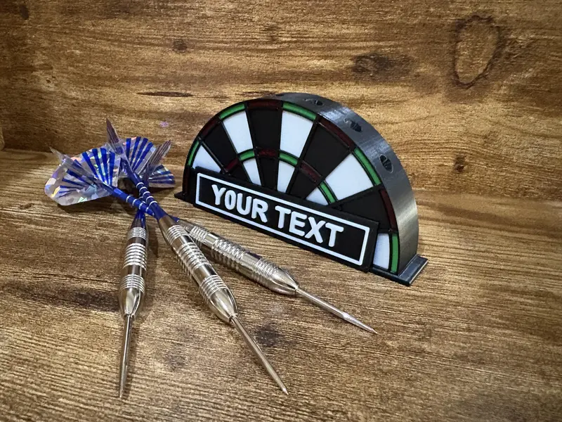 Personalised Dart Stand | Custom Name Engraved Dart Holder | 6-Slot Dartboard-Inspired Rack | Mini Darts Storage & Display | Gift for Dart Players | Dart Accessories Organiser for Game Room, Man Cave, Pub & Bar 5