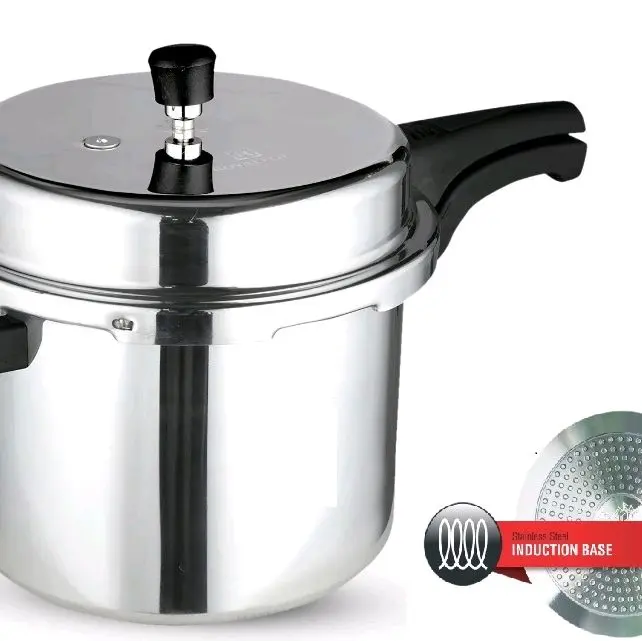 Grand Aluminium Pressure Cooker - 3L/5L/7.5L/10L /12L Rust Resistant Induction Compatible Cookware Efficient Cooking for Your Kitchen Needs 1