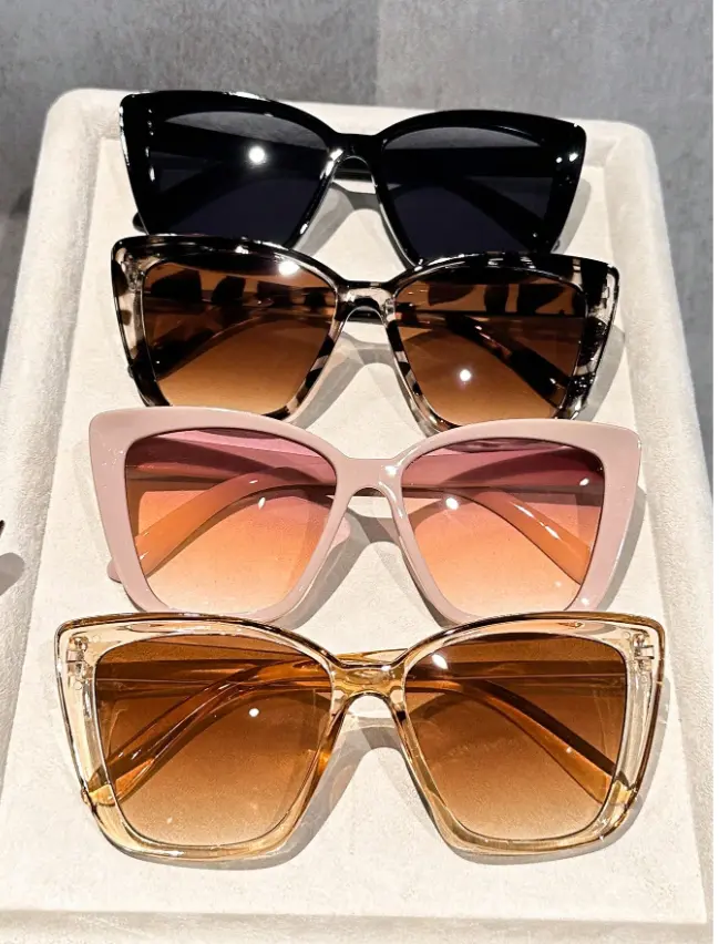 3/4PCS Multicolor Cat Eye Glasses Set – Classic Style Fashion Eyewear for Women