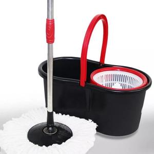 360° FLOOR MAGIC SPIN MOP BUCKET MICROFIBRE ROTATING DRY HEAD WITH 2 HEADS SET