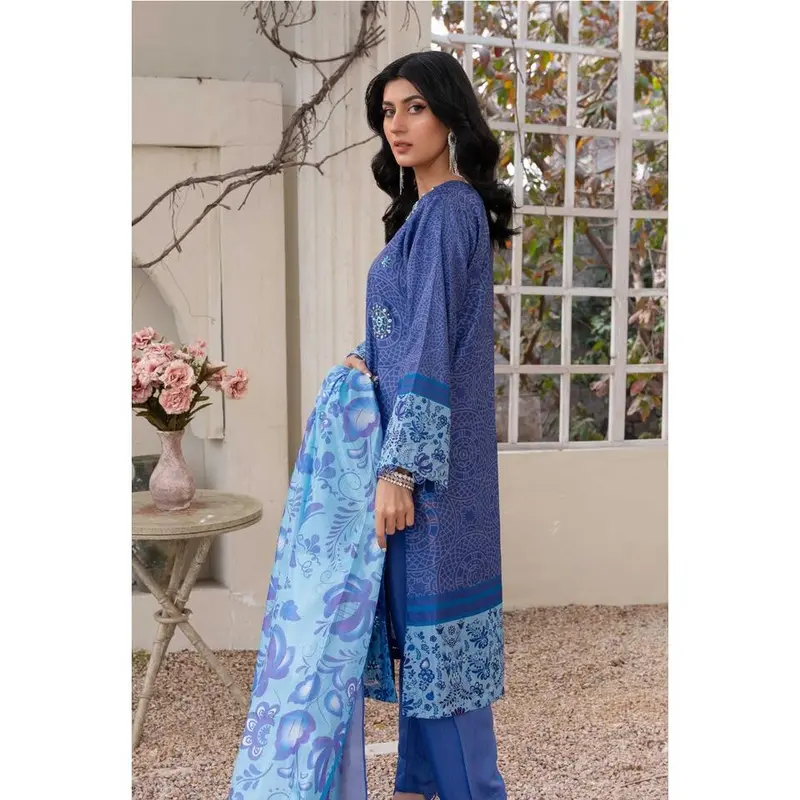 3pc Organza suit with organza scarf 1
