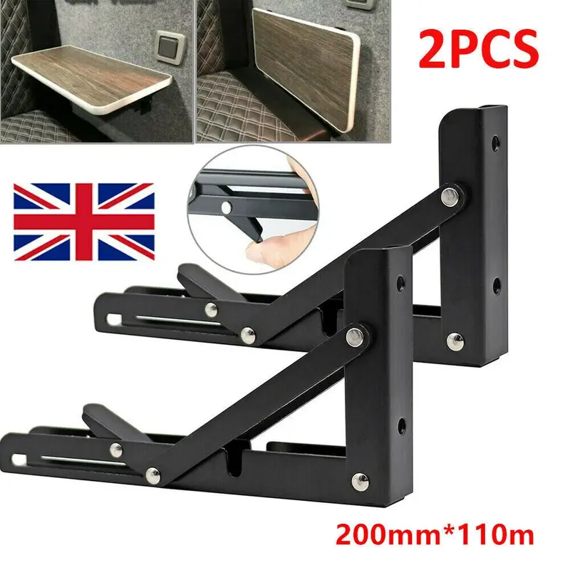 2/4pcs Folding Bracket For Table Shelf Camper Van Motor Home Caravan Accessories 1