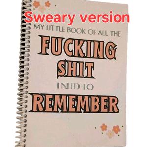 Things to Remember Sweary Notebook for Writing and Note-Taking - Ideal for Adults - Ideal for Planner and Gratitude productivity