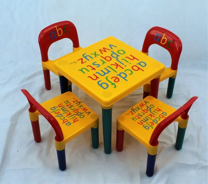 ABC TABLE AND CHAIR SET Alphabet Childrens Plastic - Kids Toddlers Childs - Gift 5