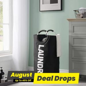 Large Capacity Laundry Basket with Soft Cushion Handle, Waterproof Clothes Basket, Home Organizer for Laundry Room, Clothes Storage Basket