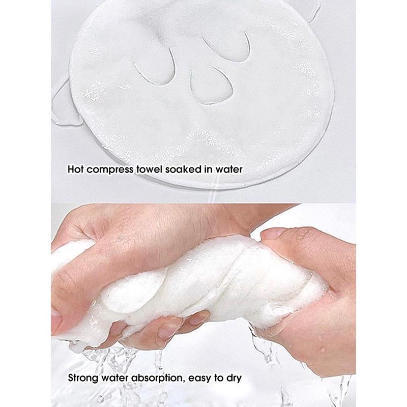 Hot compress towel hanging ear soft skin-friendly steam heating cold hot compress face towel wet compress irrigation face towel 3