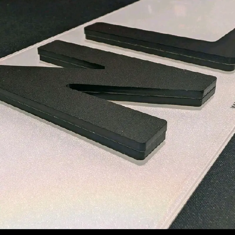 6mm Matte Black 4D Car Number Plates 1