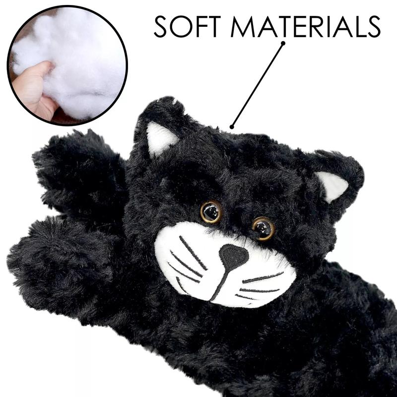 Draught Excluder Novelty Draft Door Stopper Fabric Fleece Black Cat Toy Design 3