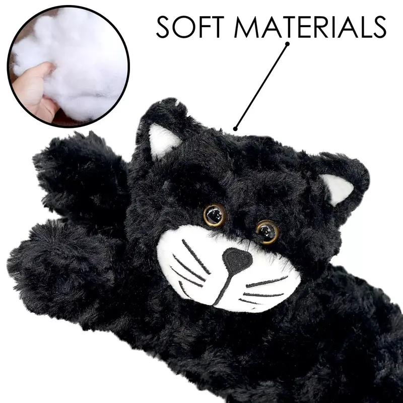 Draught Excluder Novelty Draft Door Stopper Fabric Fleece Black Cat Toy Design 3