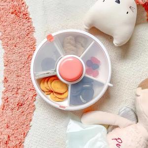 Rotating Fruit & Snack Storage Box, Multi-grid Fruit & Snack Boxes for Summer Outdoor Camping, Fruit & Snack Organizer, Summer Gifts Home Organizer, Sweets Kitchen Accessories, Camping Essentials