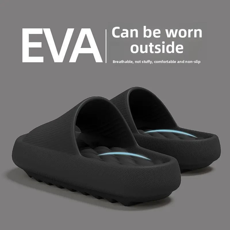 Men's Thick-Soled Slippers Summer 2025 New Outdoor Non-Slip Odor-Free Indoor Home Super Soft Cool Slippers for Men Boy Footwear