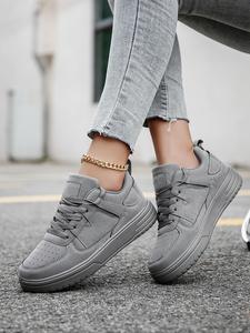 Women's Fashionable Lace Up Low Top Sneakers, Casual Breathable Comfortable Sports Running Shoes for Women, All-match Basic Shoes for Daily Wear