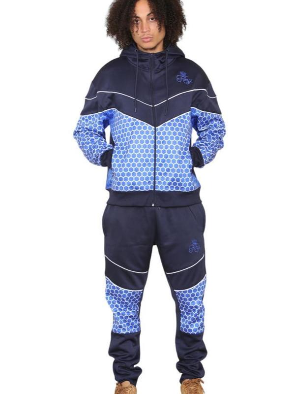 New Men's 2 Piece Logo Printed Running Jogging Hooded Tracksuit 7