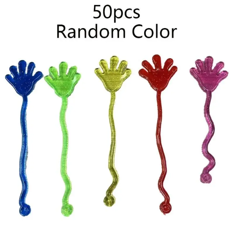 25/50pcs Stretchy Slinky Hand Toys - Colorful Rubber Finger Toys for Kids Party Favors, Prank Gifts & Classroom Rewards 5