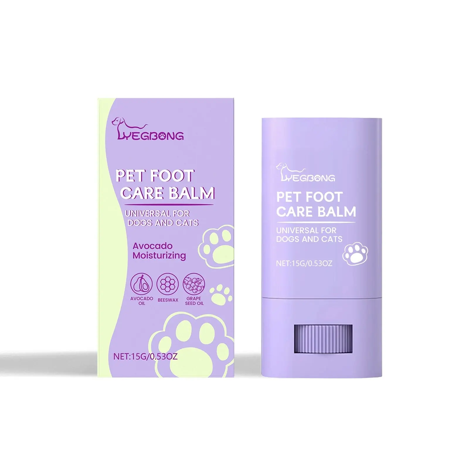 Natural Pet Foot Care Cream – Moisturizing Paw Protection Balm (4×8.6cm)