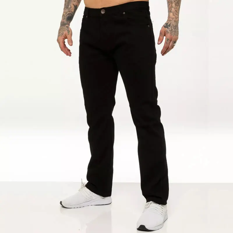 Mens Denim Jeans Straight Leg Regular Fit Basic Casual Work Heavy duty All Sizes Menswear Pants 5