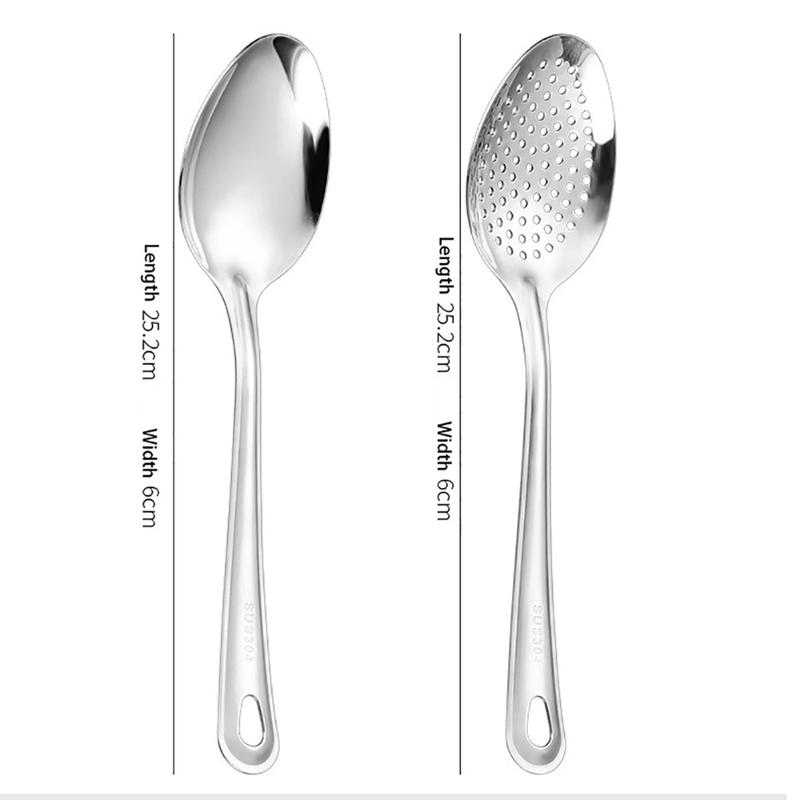 304 Stainless Steel Strainer Spoon Colander Ladle Filter Strainer Food Skimmer Useful Things For Kitchen Gadgets Kitchenware 5