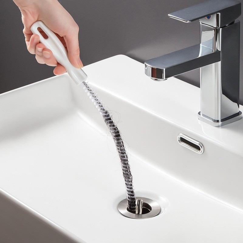 1pc Pipeline Dredging Brush - Sink Drain Overflow Cleaning Brush, Household Sewer Hair Catcher, Snake Hair Drain Clog Remover Cleaning Tool For Bath Tub, Kitchen Sink, Toilet Etc 8