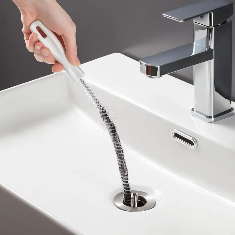1pc Pipeline Dredging Brush - Sink Drain Overflow Cleaning Brush, Household Sewer Hair Catcher, Snake Hair Drain Clog Remover Cleaning Tool For Bath Tub, Kitchen Sink, Toilet Etc 8
