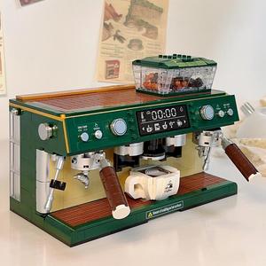 Coffee Machine Building Block Set, 1 Set Miniature Retro Coffee Maker Building Toys, Coffee Maker Blocks Kit, Classic Display Collection Model for Home Decor