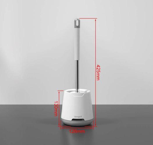 Silicone Toilet Brushes & Holders, Deep Cleaner, Toilet Brush with Quick Drying Holder Set for Bathroom Cleaning 2