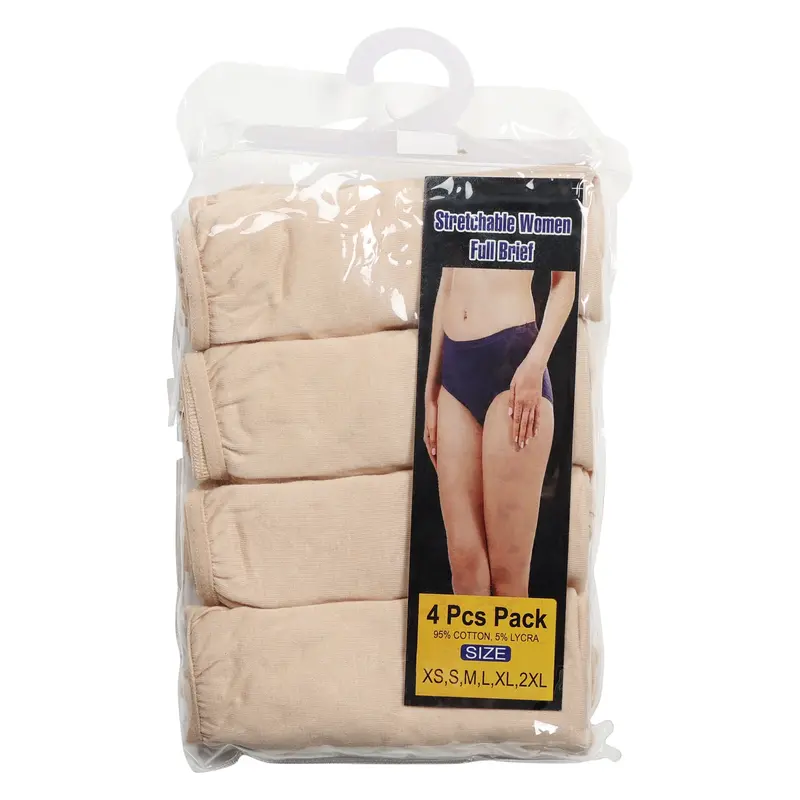 Ladies Full Briefs 4 Pack Cotton Underwear UK Sizes 12 to 24 Stretch Knickers 2
